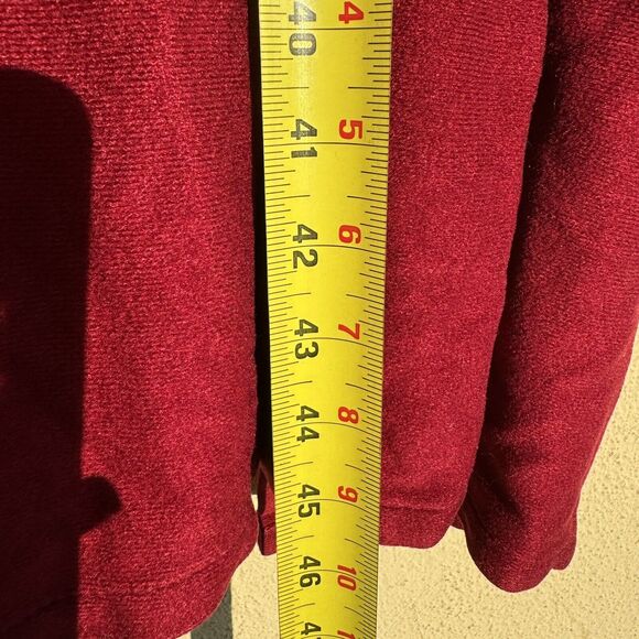 Men's Vtg Pierre Cardin Maroon Robe One Size Polyester Made USA 70s 80s Belted - Picture 6 of 10